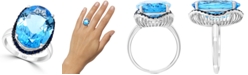 LALI Jewels Swiss Blue Topaz (13-7/8 ct. t.w.) & Sapphire (1/2 ct. t.w.) in 14k White Gold